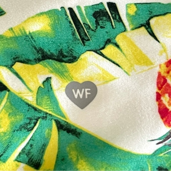 NEW Wildfox Palms & Pineapples Activewear Set Sports Bra Leggings Green Yellow - Picture 15 of 16